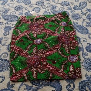 Nwt Handmade print pencil skirt